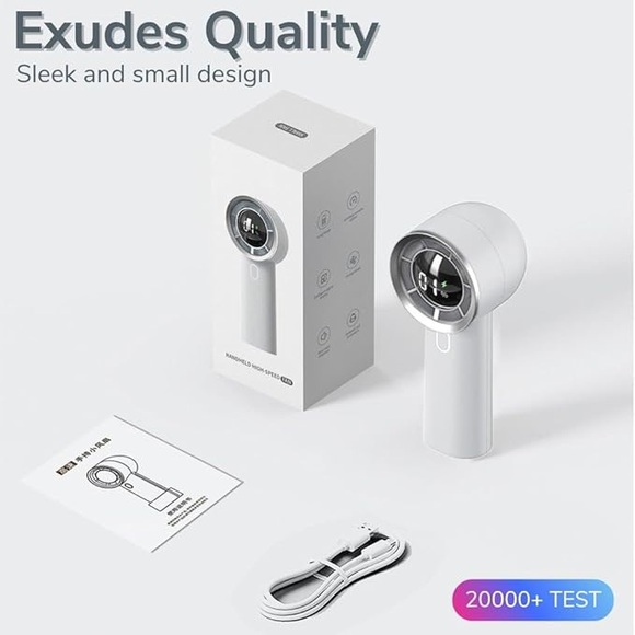 New Portable Mini Turbo Fan 6500mAh Battery Rechargeable - Picture 6 of 6